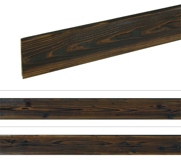 絶対一番安い 焼杉板 あいじゃくり加工 国産杉 <br>長さ1970×幅180 働き165 ×厚み10ミリ 10枚入り 